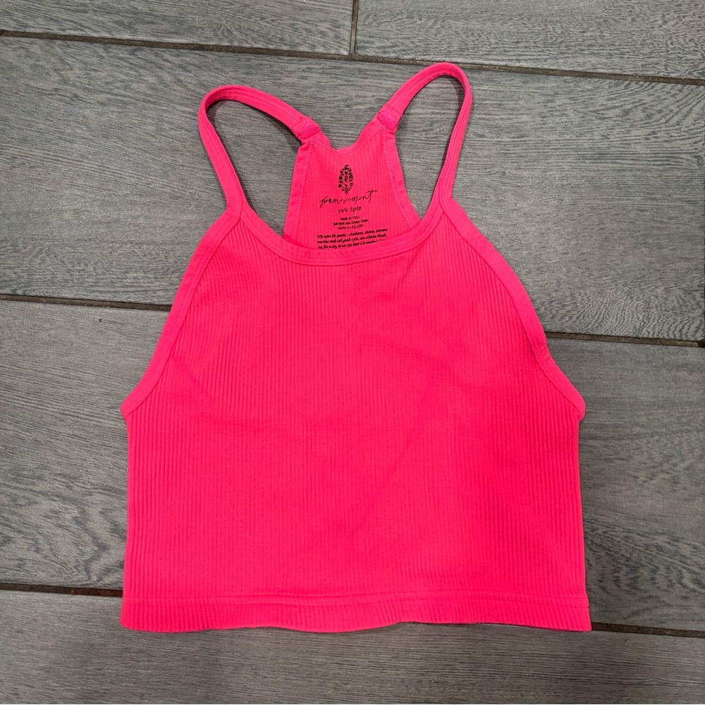 Free People Movement Happiness Runs Crop Tank Pink Size XS - Picture 2 of 4